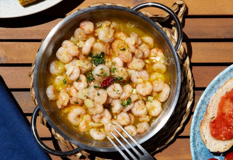 Receta de gambas al ajillo